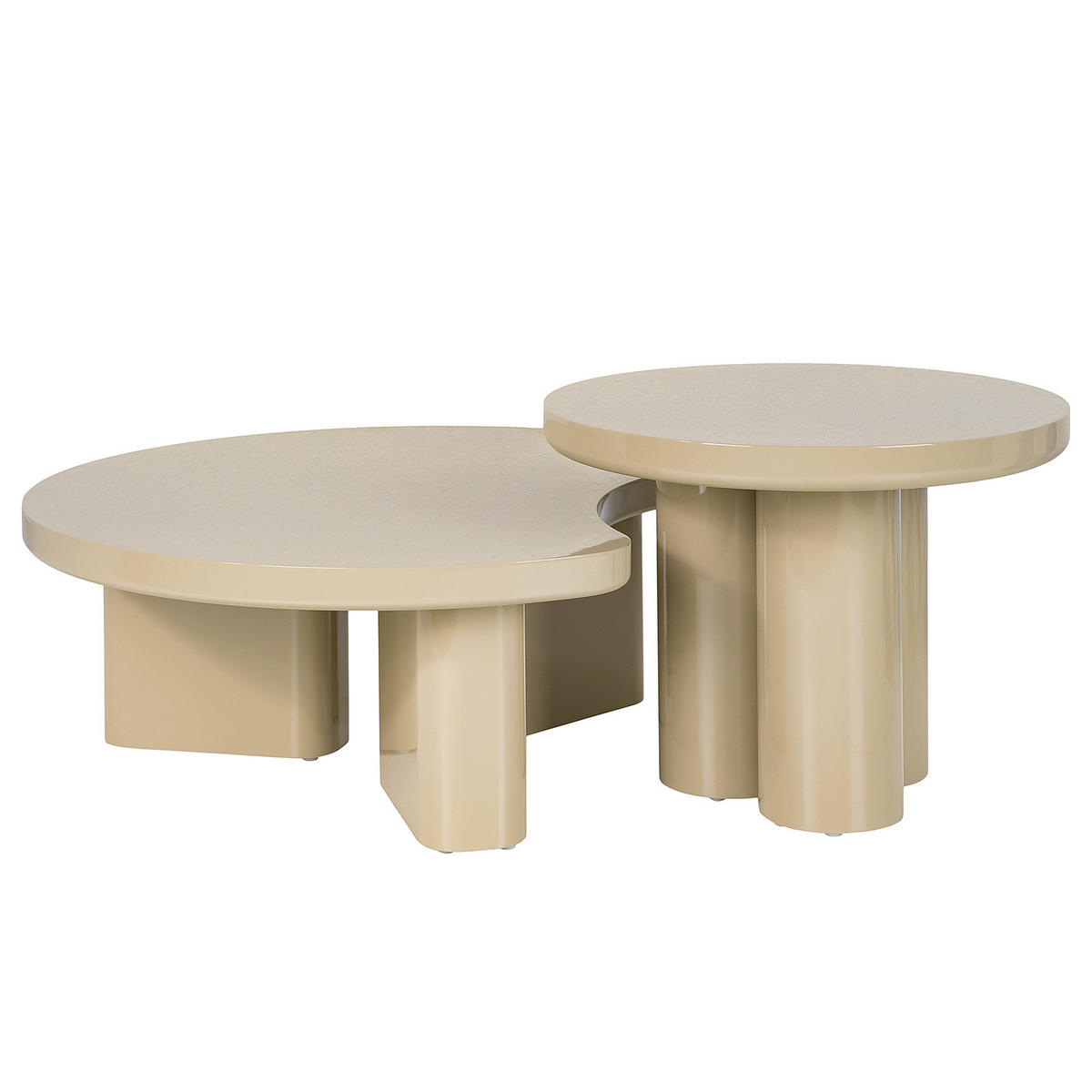 COUCHTISCH - Creme, Holzwerkstoff (90/90/34cm) - home24