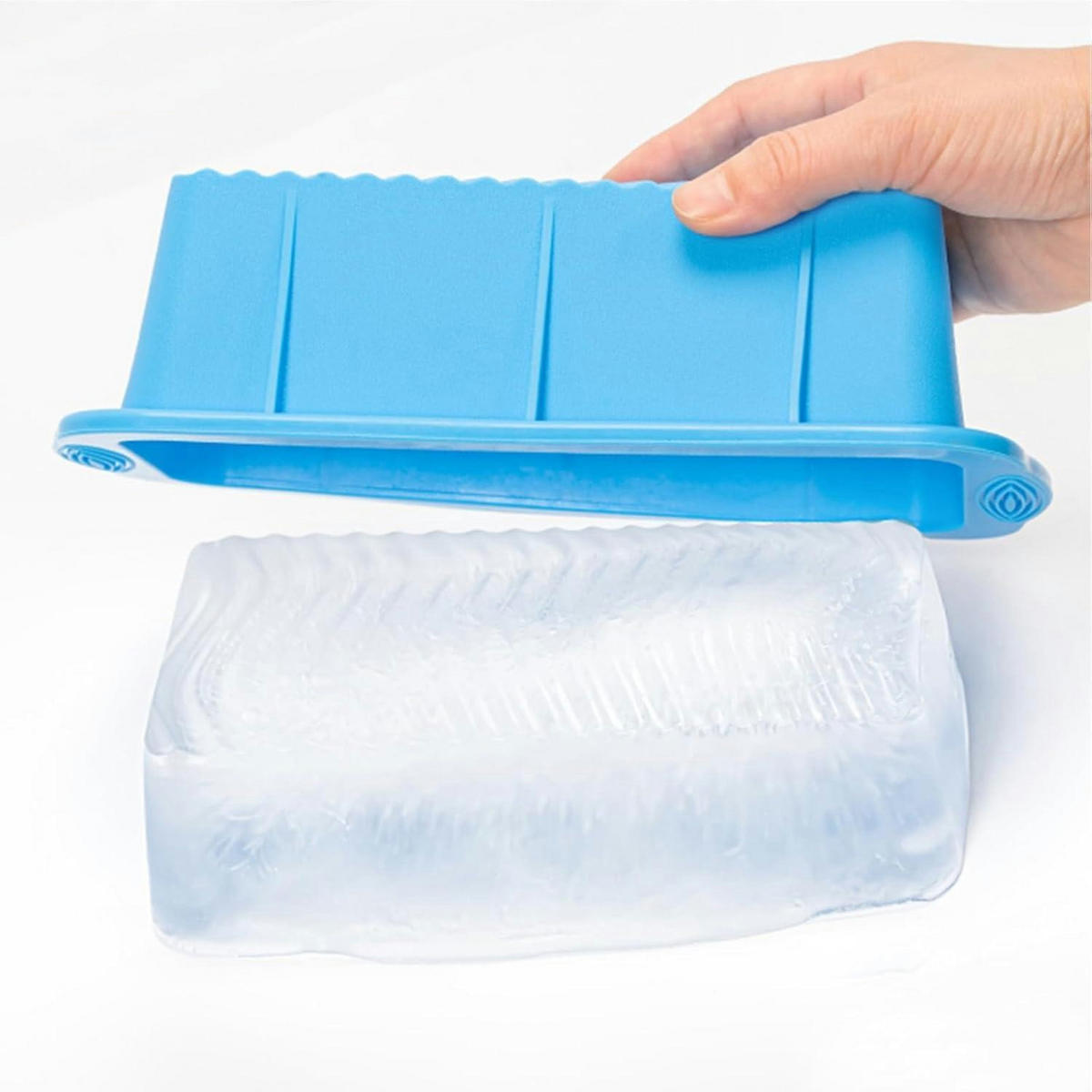 EISWÜRFELFORM 4-teiliges Set Silikon Blau - Blau, Kunststoff (12.5/7.5/25.5cm)