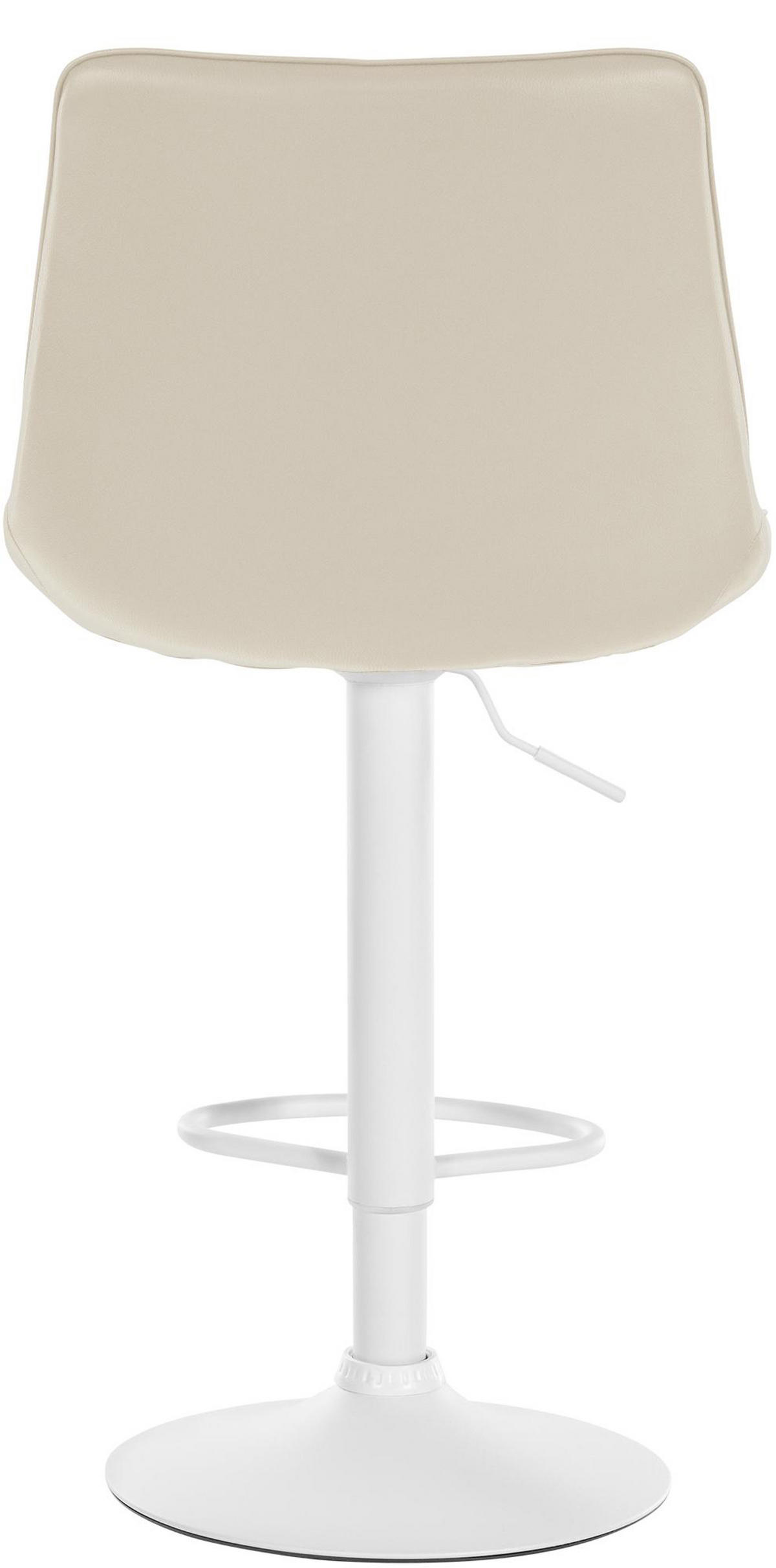 BARHOCKER 2er Set Tolor Kunstleder weiß creme - Naturfarben/Weiß, Kunststoff/Metall (49.5/112/50cm) - TPFLiving