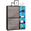 HIGHBOARD Cuba Türen in Eiche Nordic - Silbereichenfarben, Holzwerkstoff (79/105.5/35.5cm) - Vladon