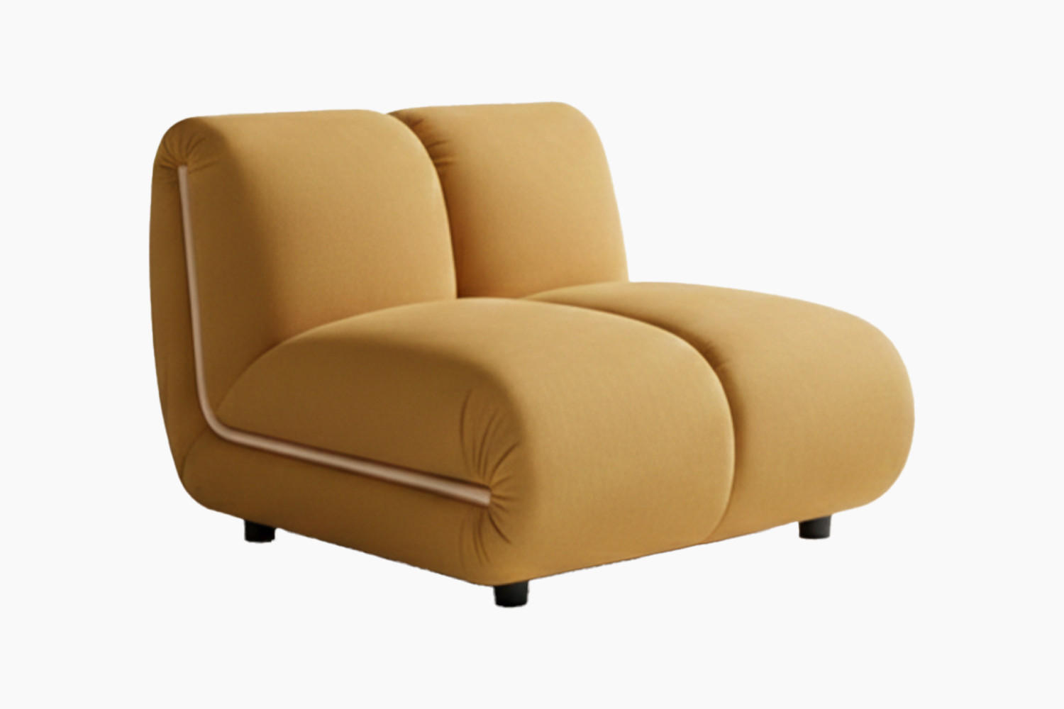 SESSEL LAYLA Gelb Velvet - Gelb/Schwarz, Buchenholz/Textil (92/74/99cm) - KAWOLA