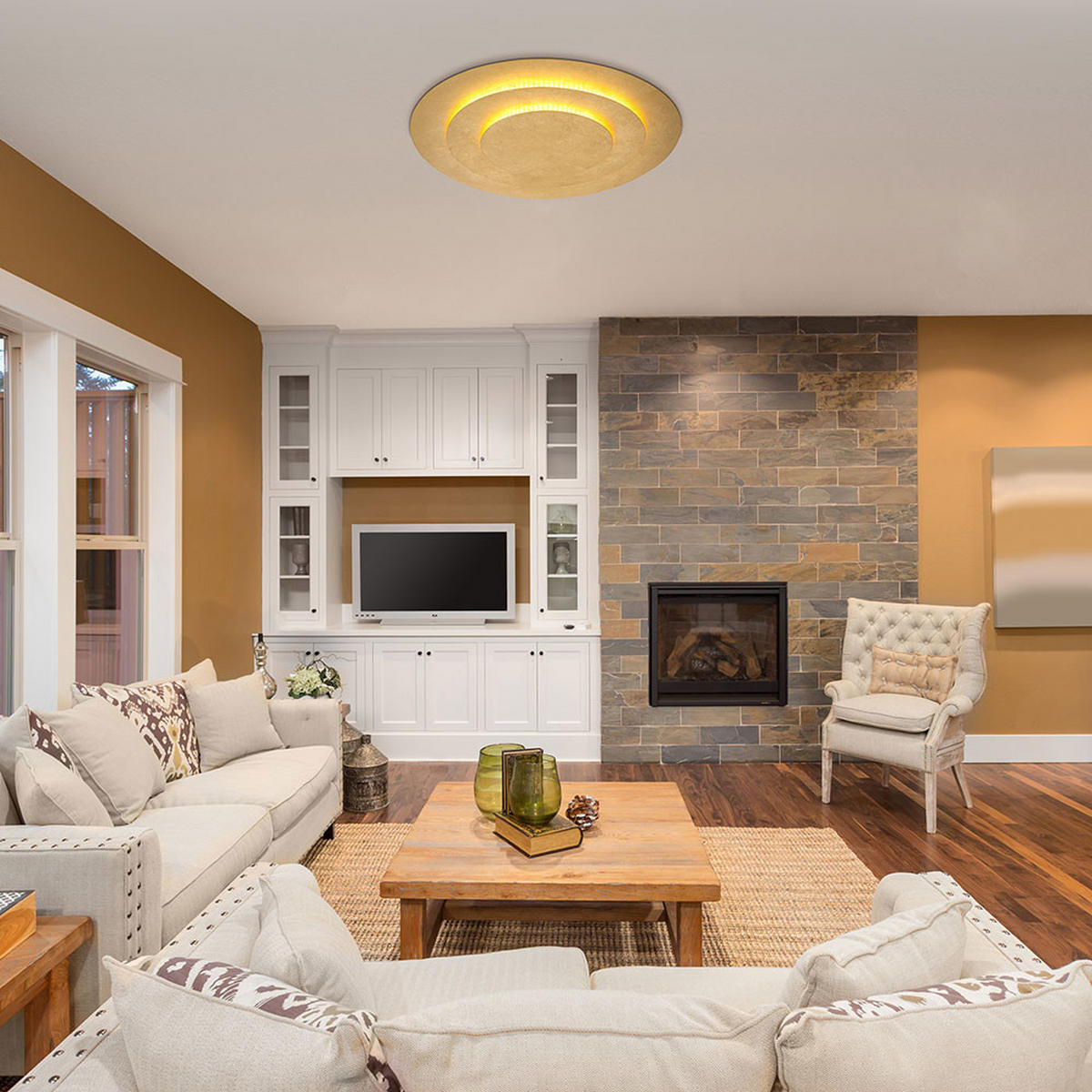 LED DECKENLEUCHTE Heda Metall Gold - Goldfarben, Metall (4.7/4.7/4.7cm) - Globo Lighting