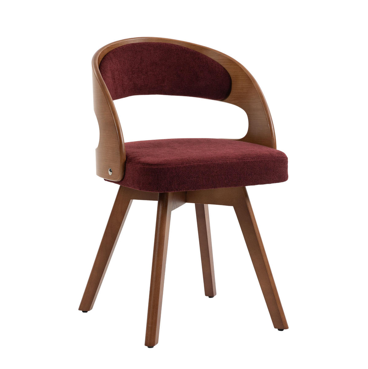 ESSZIMMERSTUHL 2er-Set drehbar ca. 44 x 41 x 75 cm Linen Wine Red - Rot, Holz (44/72/41cm) - Meubliv