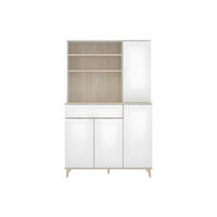 BUFFETSCHRANK - 119.3 cm x 40 cm - holz - naturfarben hell, weiß Wajdi - Weiß, Holz (119/188/40cm) - Vente-Unique