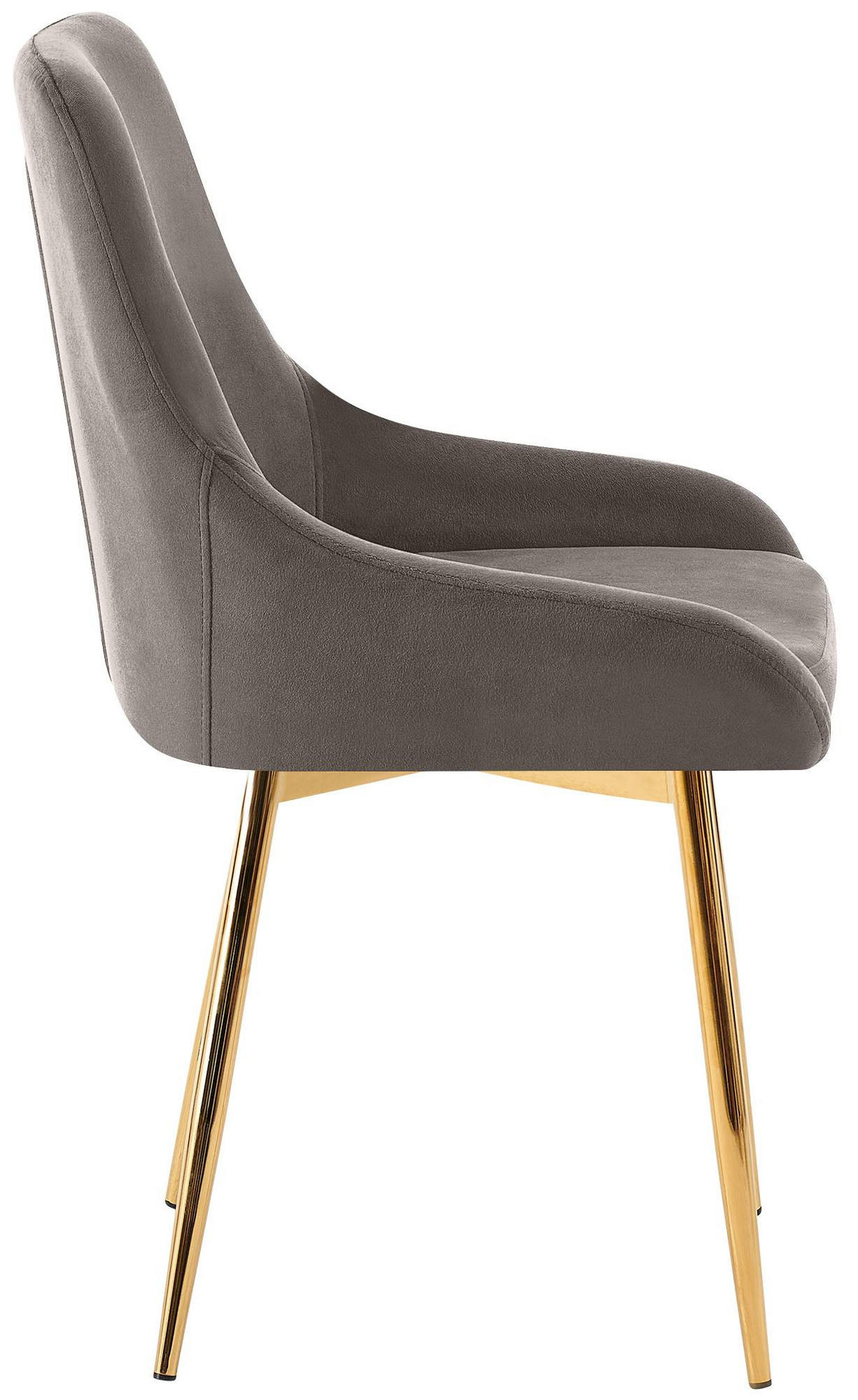 ESSZIMMERSTUHL 2er Set Samt Anthrazit - Anthrazit/Schwarz, Textil (50/86/53cm) - CLP