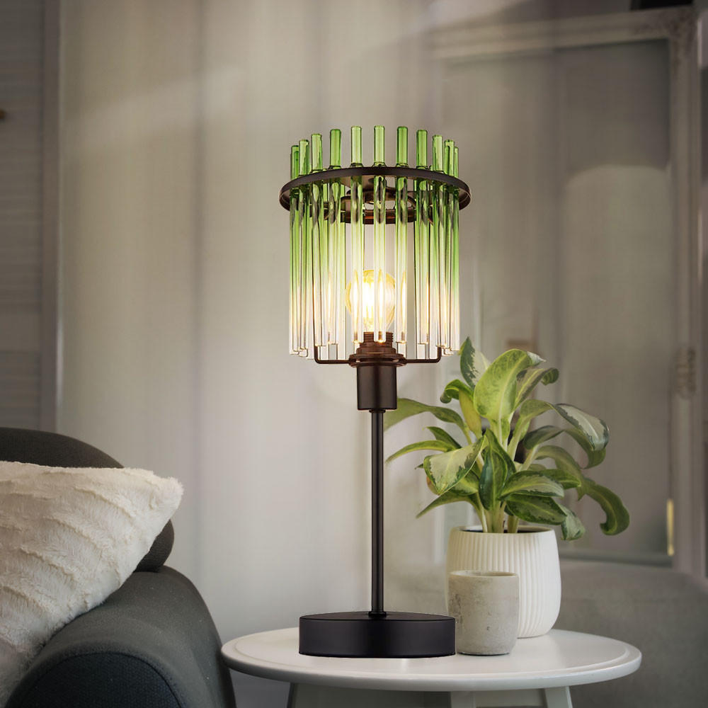 LED TISCHLEUCHTE Grün - Grün, Glas (15/15/37.5cm) - Globo Lighting