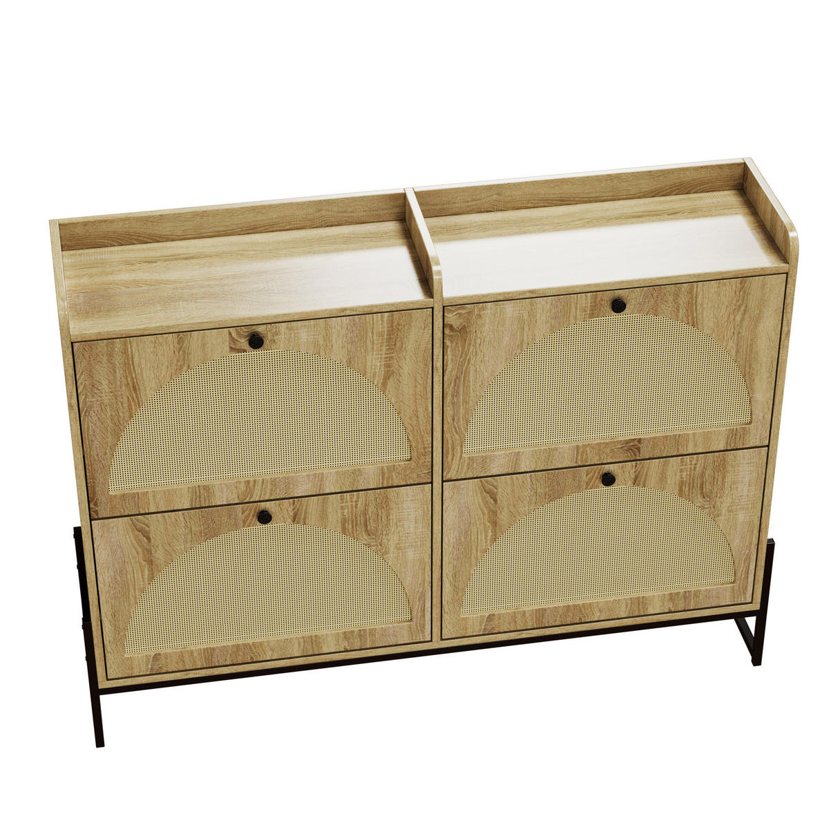 SCHUHSCHRANK 121 x 25 x 91,5 cm Holzoptik Natural - Naturfarben, Holzwerkstoff (25/91.5/118cm) - Beauniv