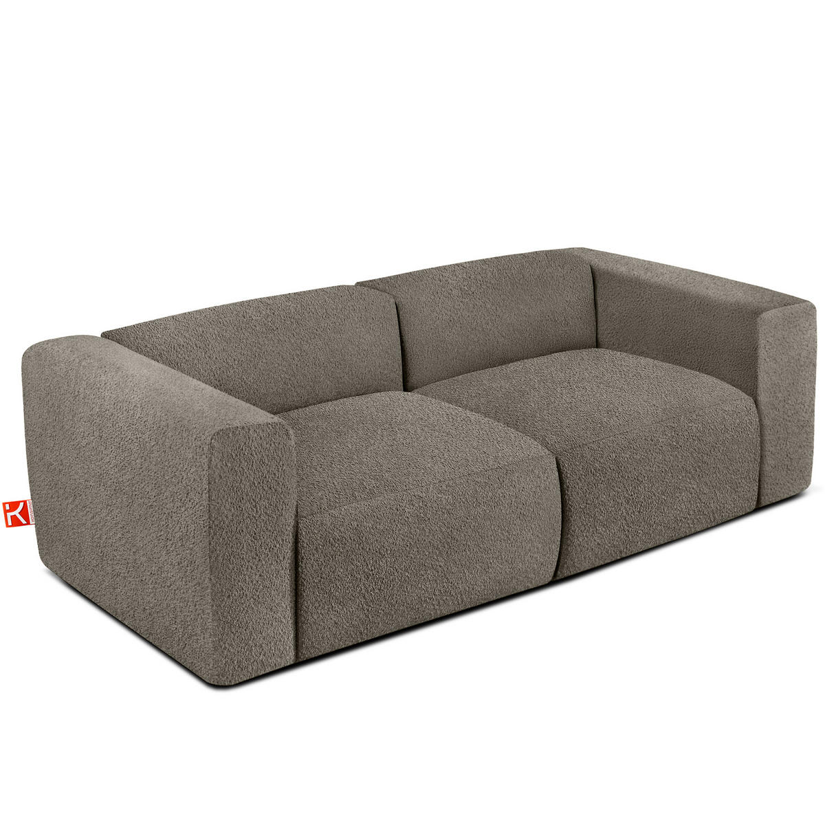 2-SITZER SOFA BUFFO, kühles Braun - Braun, Holz/Holzwerkstoff (210/73/96cm) - KONSIMO®