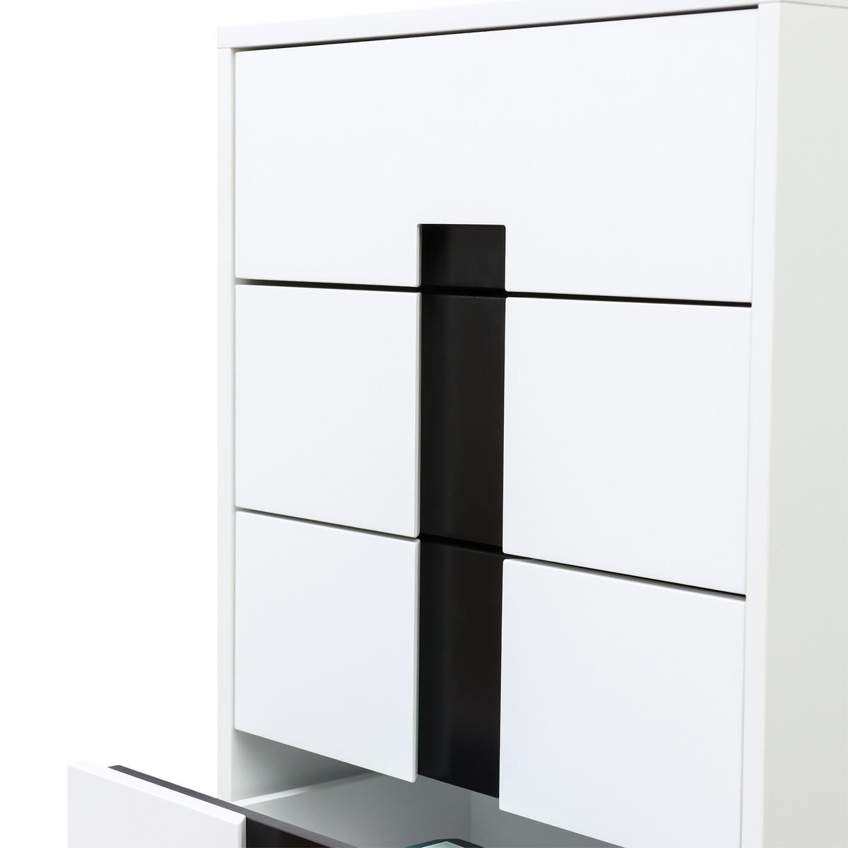 KOMODA - biela, kompozitné drevo (50/88/40cm) - Relaxdays