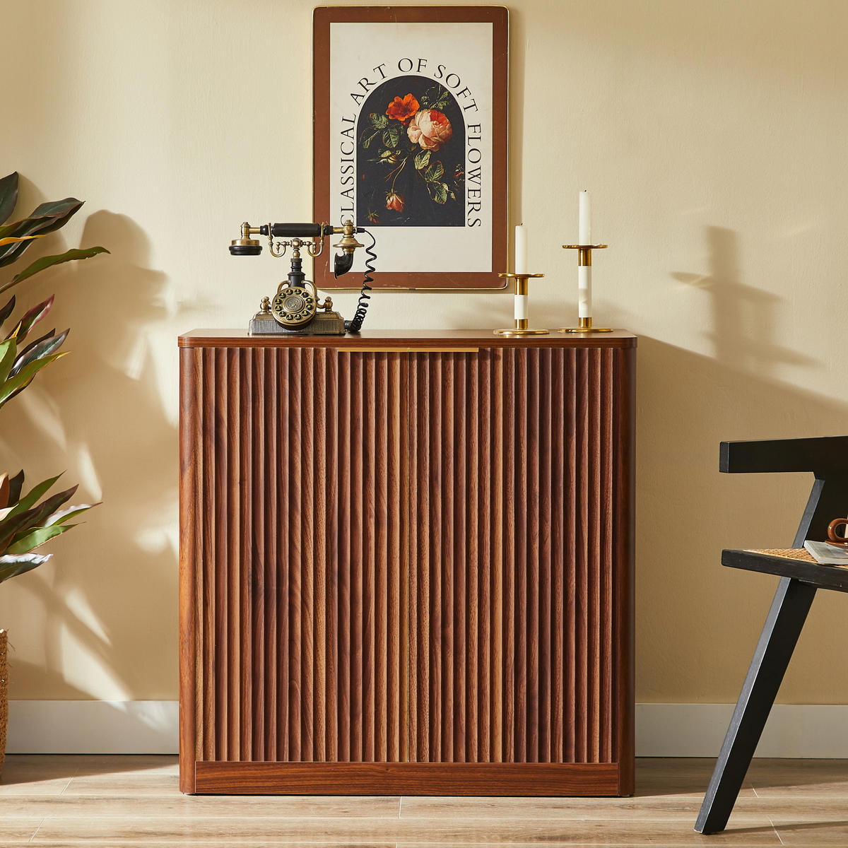 SIDEBOARD 80/40/80 cm Braun aus Spanplatte mit Stauraum - Braun, Holzwerkstoff (40/80/80cm) - OKWISH