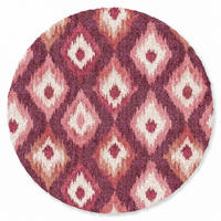 ROHOŽKA Diamantové tvary - Růžová - Vzor - Textura 90x90 cm - bobulová, textil/umělá hmota (90/0.4cm) - MuchoWow