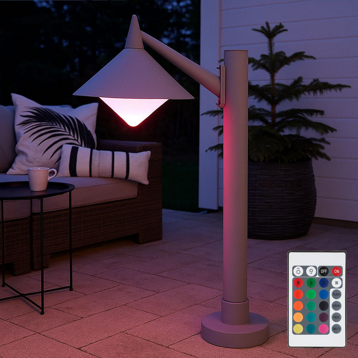 LED STEHLEUCHTE MANHATTAN Grau ALU - Grau, Metall (40/26/58cm)