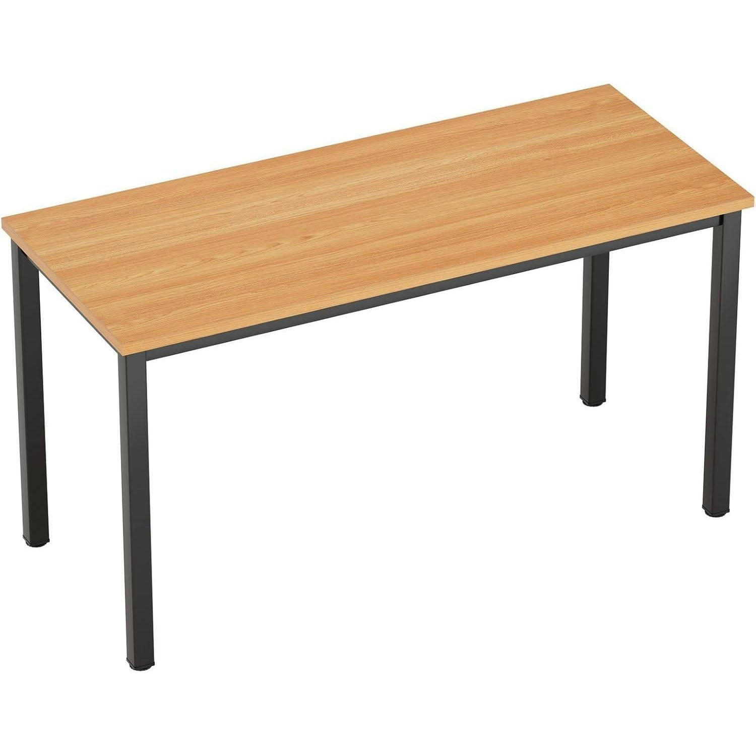 SCHREIBTISCH Computertisch Teak Schwarz 100 x 60 x 75 cm - Braun, Holzwerkstoff (100/60/75cm)