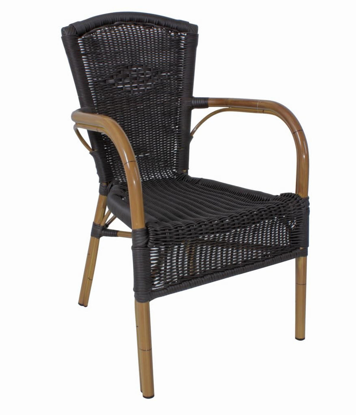 GARTENSTUHL Lauri Bambusoptik Stapelstuhl - Hellbraun, Kunststoff (54/91/59cm) - DELUKE