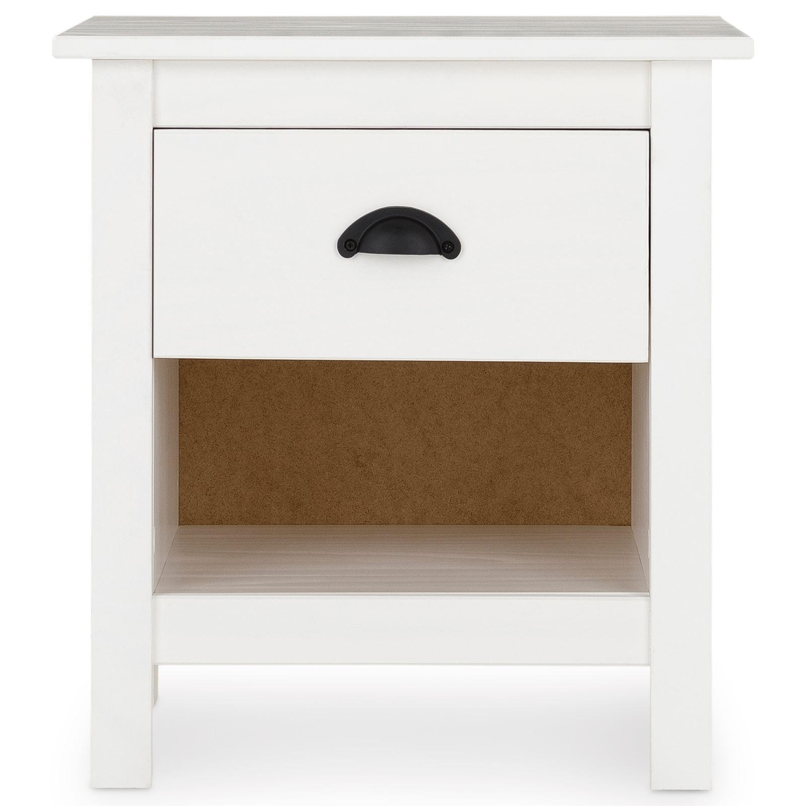 NACHTTISCH TILLY - Weiß, Holz (46/50/35cm) - IDIMEX