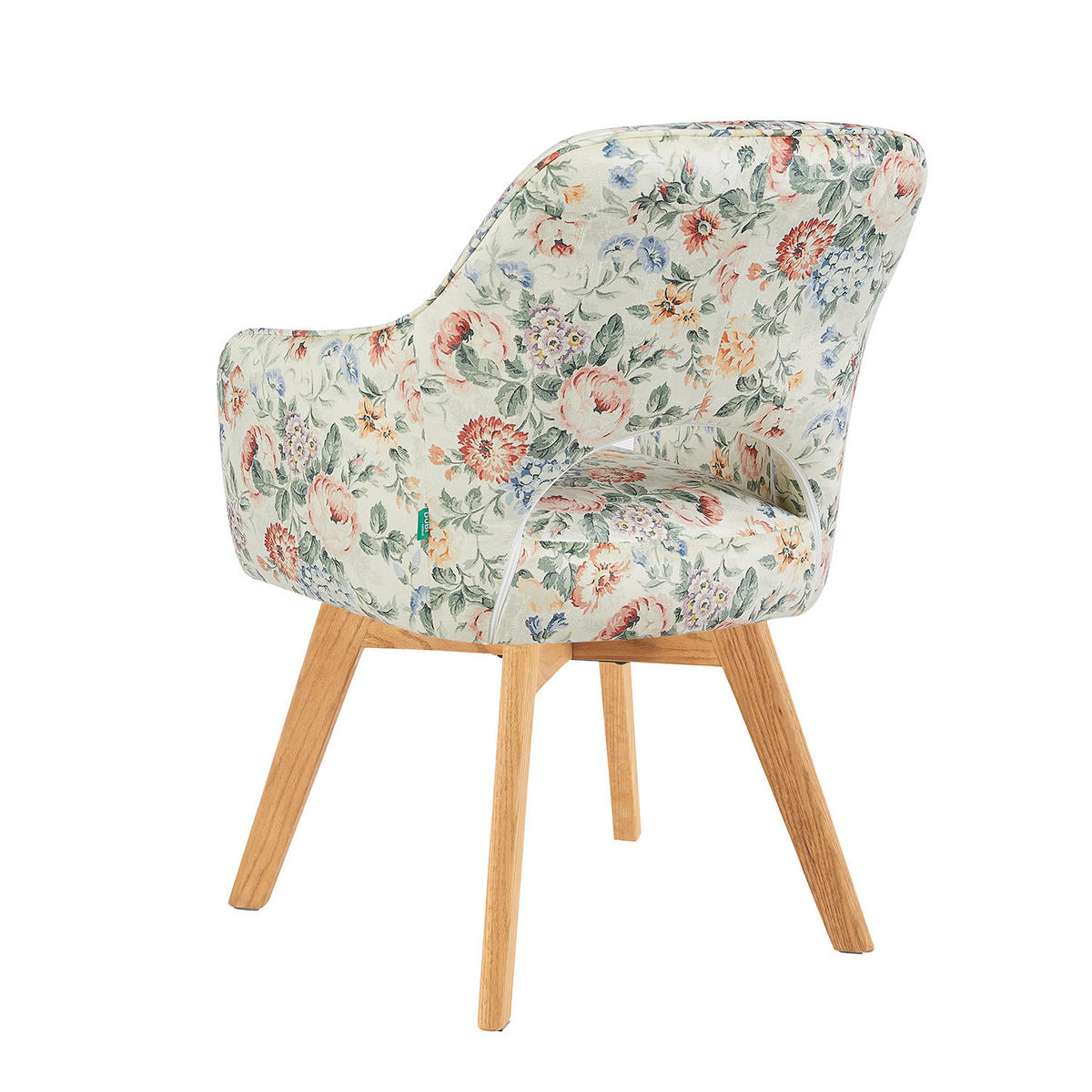 DREHSTUHL Mika-Mara 2er-Set - Honigeiche/Multicolor, Eichenholz/Holz (60/87/65cm) - DUBI Möbel