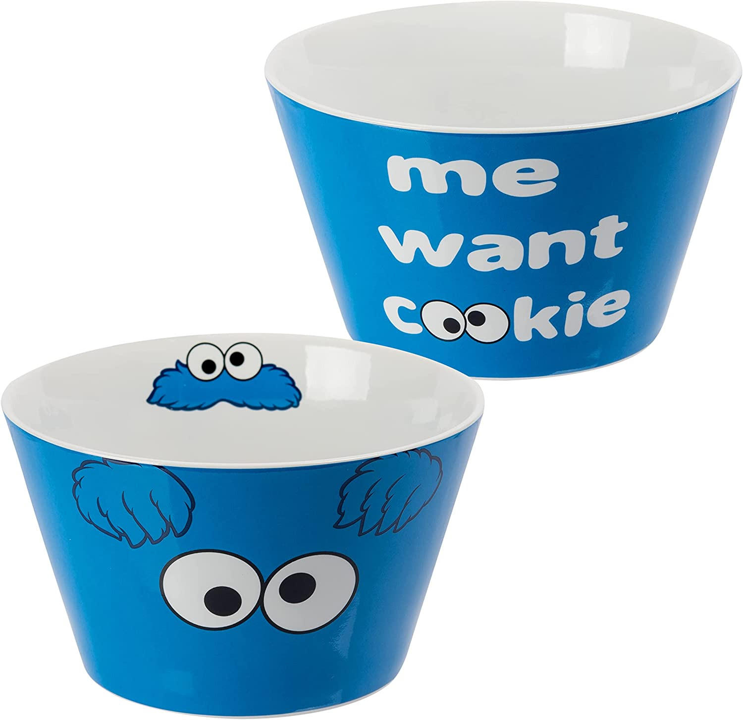 MÜSLISCHALE Sesamstraße Krümelmonster Blau 500 ml - Multicolor, Keramik (14cm) - United Labels