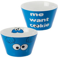 MÜSLISCHALE Sesamstraße Krümelmonster Blau 500 ml - Multicolor, Keramik (14cm) - United Labels