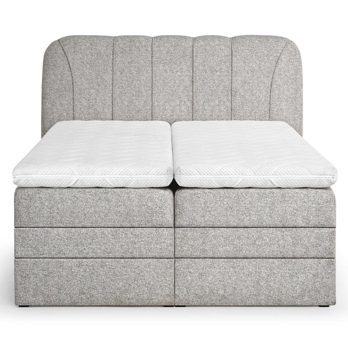BOXSPRINGOVÁ POSTEL Romeo s elektrickým polohováním matrace, 140x200 cm, béžová - béžová, textil (140/200cm) - Beautysofa