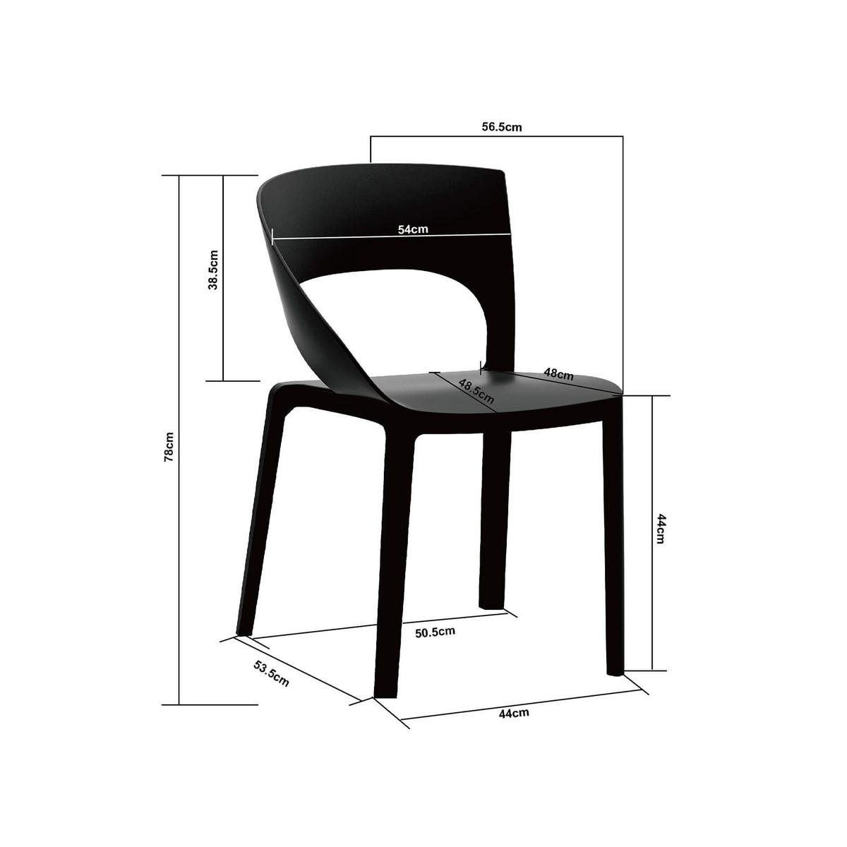 GARTENSTUHL Weiß 54/60/82,5 cm 2er-Set - Weiß, Kunststoff (54/82.5/60cm) - Mobili Rebecca