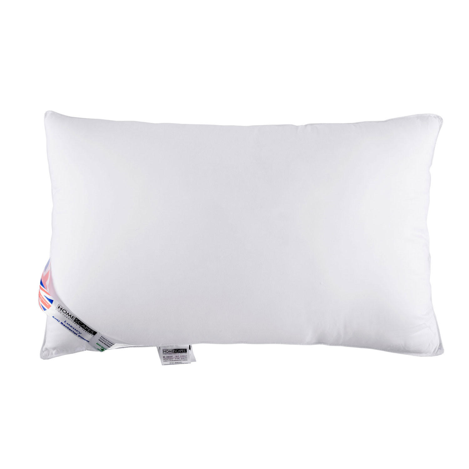 KOPFKISSEN extra prall, Super-Mikrofaser antibakteriell 48/74 cm - Weiß, Textil (48/74cm) - Homescapes