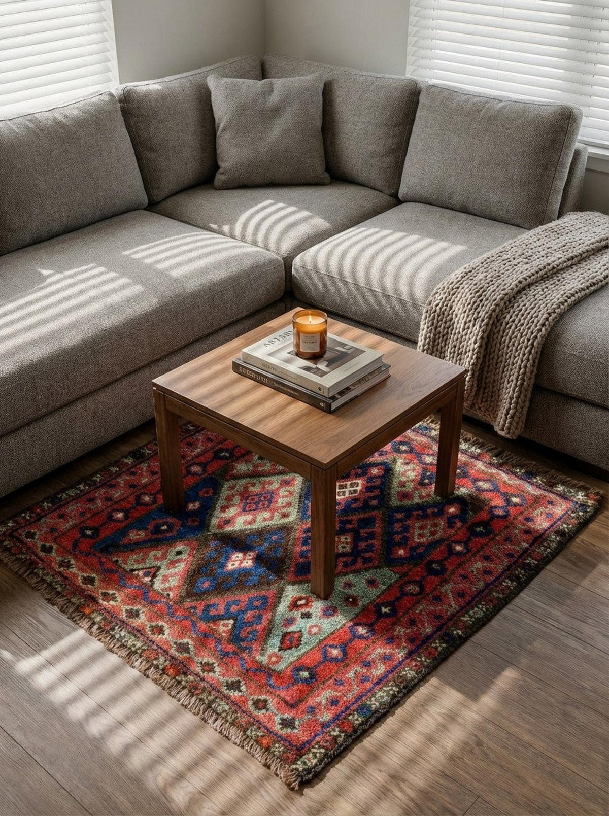 TEPPICH Gashgai Mehrfarbig 62/66 cm Schurwolle - Multicolor, Textil (66/62cm) - Looma