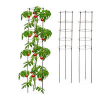 3xRANKHILFE - Schwarz, Kunststoff/Metall (28/150/28cm) - Relaxdays