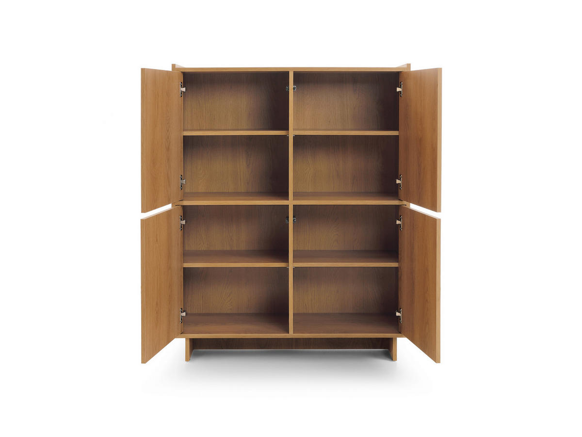 KOMMODE: karamellfarbene Eiche, 98 x 124 x 39 cm - Braun, Holzwerkstoff (98/124/39cm) - 3XE LIVING