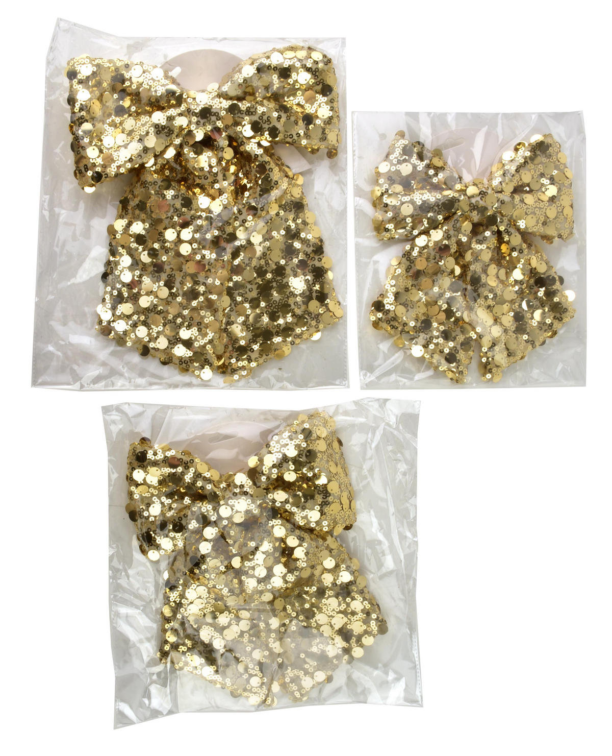 DEKOSCHLEIFE Santa Lila Gold - Goldfarben, Textil (21/24/21cm) - Mondex