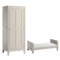 BABYZIMMER 2-teilig Milenne Beige - Beige, Holz (145/86/74.5cm) - Petits-meubles