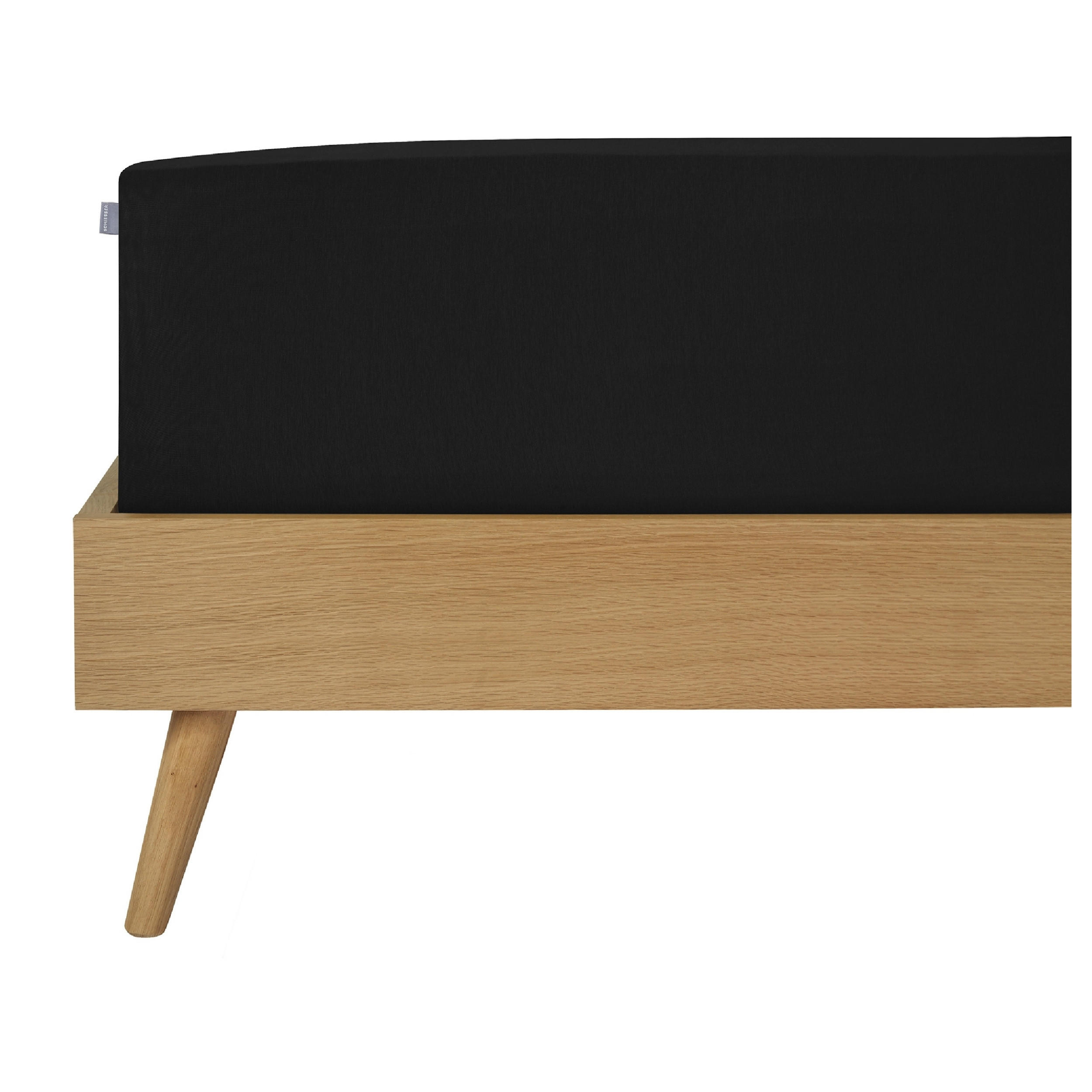 SPANNBETTLAKEN Jessi - Edeljersey - 100 x 200 cm - Schwarz - Schwarz, Textil (100/200cm) - SCHIESSER