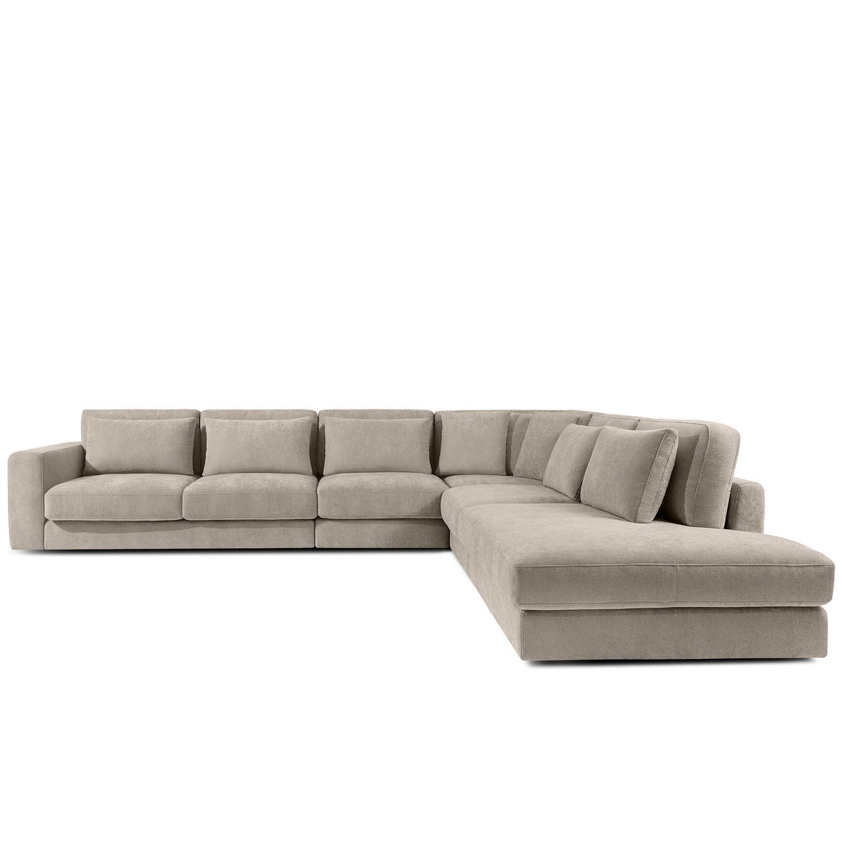 ECKSOFA XL rechts VERUS - Beige, Holz/Holzwerkstoff (377/328cm) - KONSIMO®