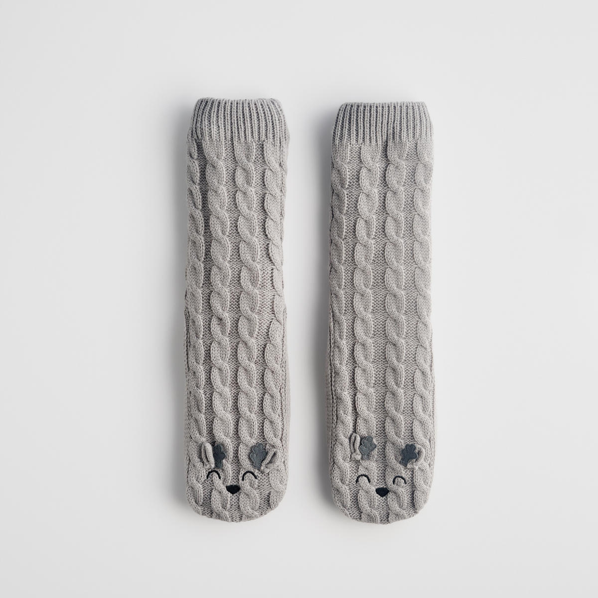 SOCKEN Renneso, Grau, 11x44x5cm, Warm Christmas Weihnachtsdeko - Grau, Textil (11/1/43.5cm) - home&you