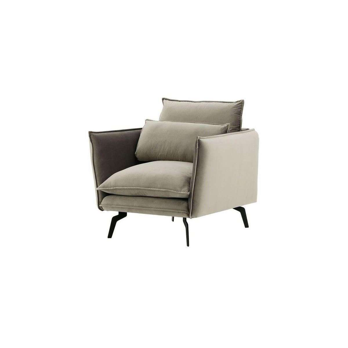 SESSEL Layla-Velluto 17 - Braun, Holz/Textil (105/95/98cm)