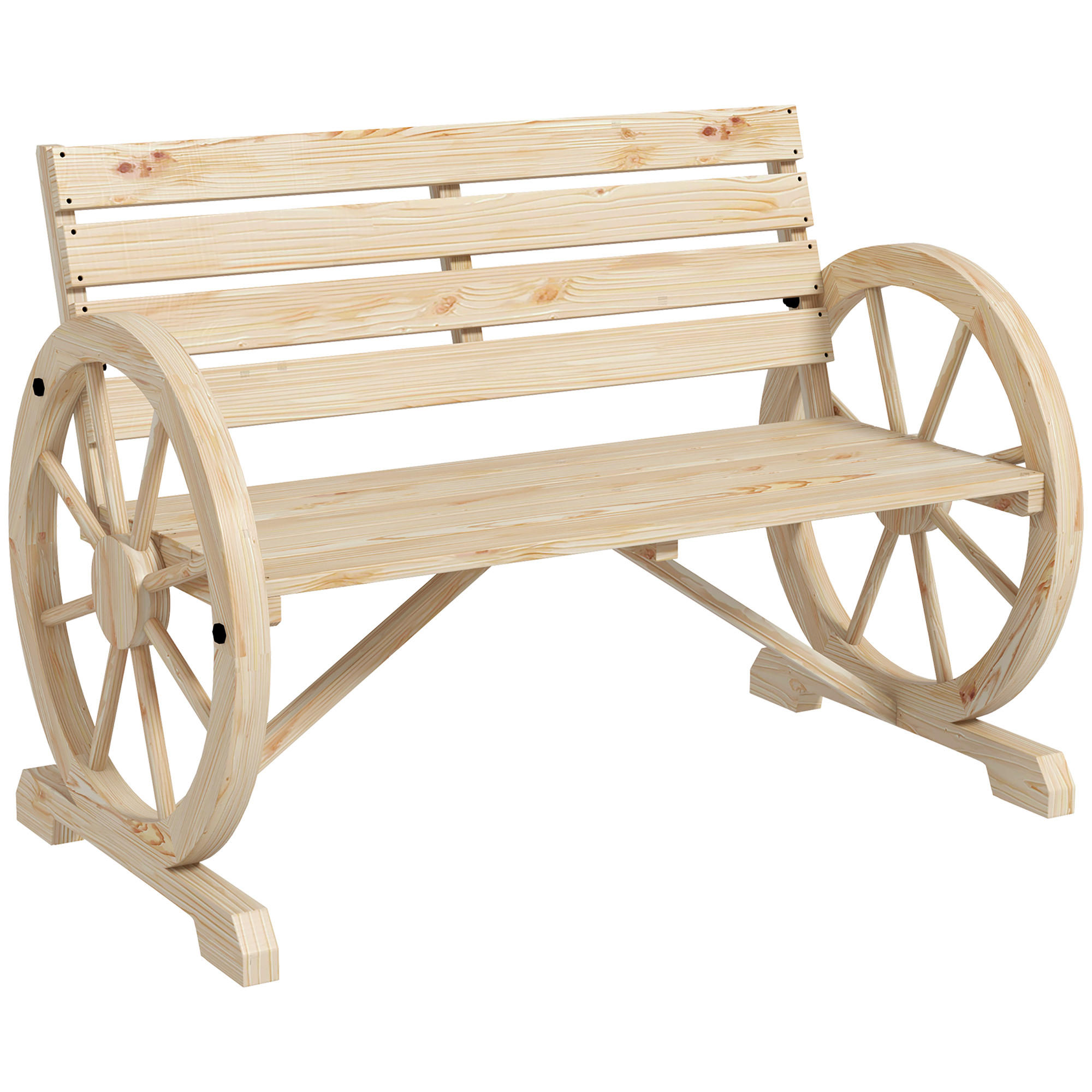 GARTENBANK, Tannenholz, Naturholz - Naturfarben, Holz (56/79/105.5cm) - Outsunny
