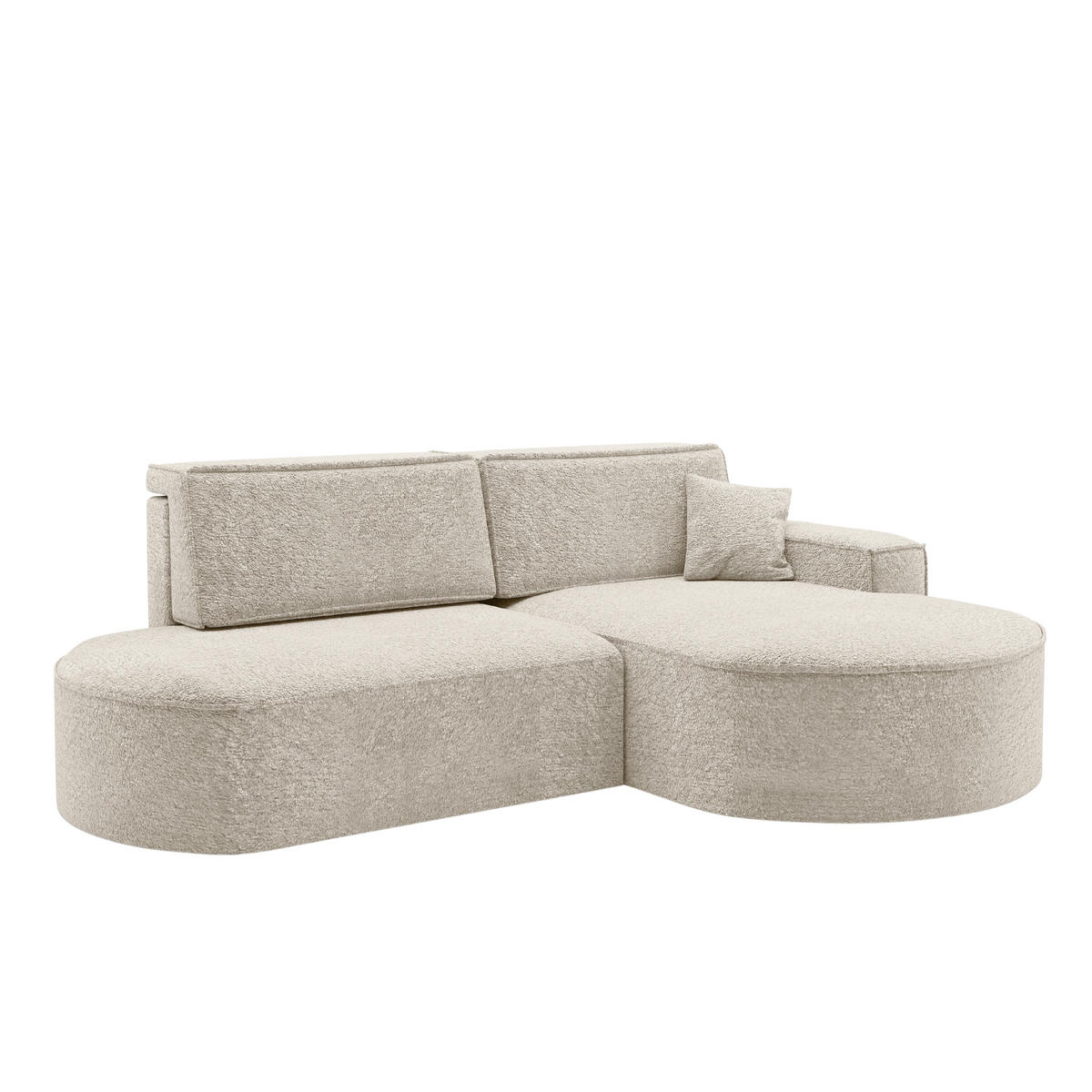 ECKSOFA Modena Pro - Komfort Und Stil stoff Arena Ecru Rechts - Ecru, Holz (278/179cm) - Kaiser Möbel
