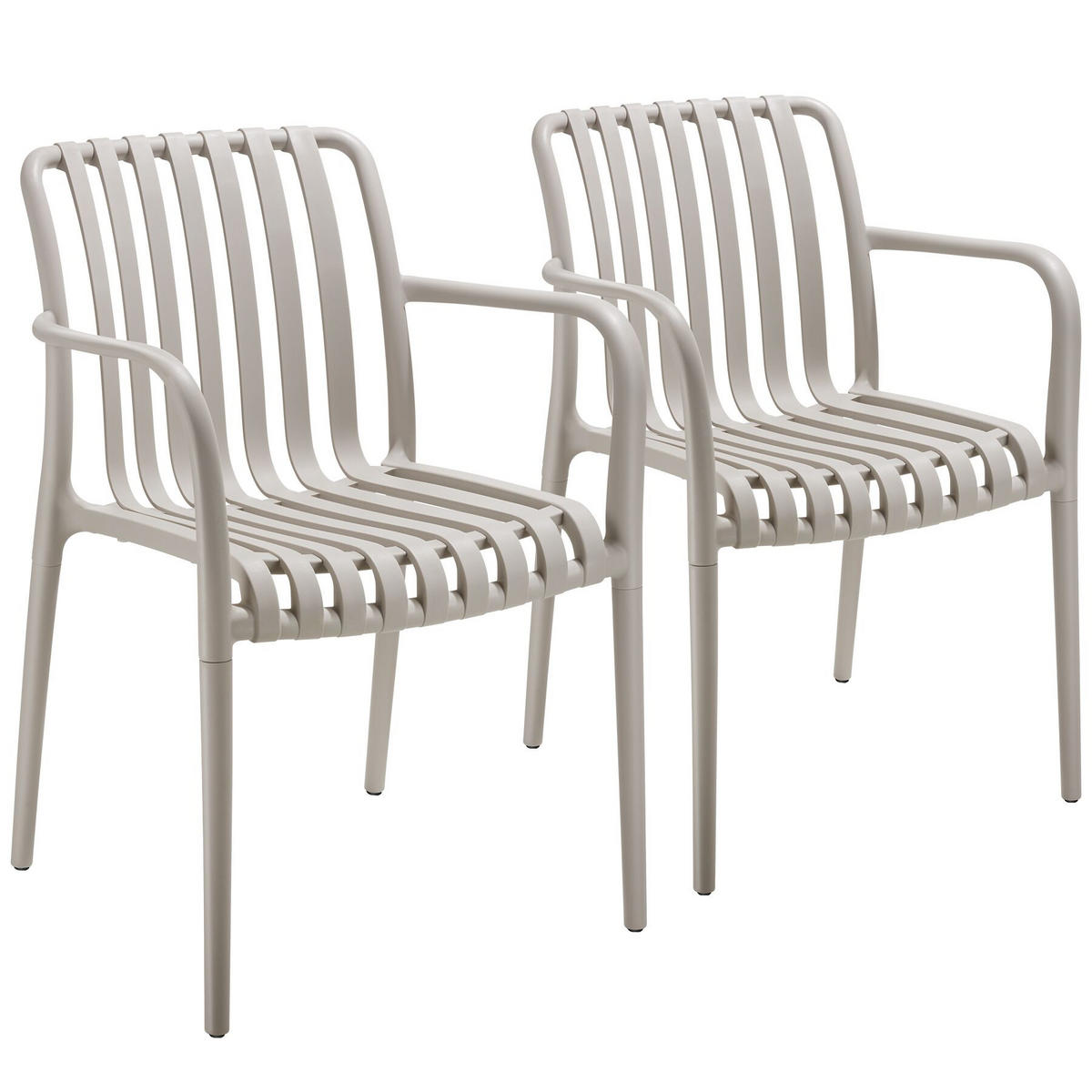 GARTENSTÜHLE Alcudia,54,5 x 58 x 80,5 cm, Belastbarkeit 120 kg,taupe - Taupe, Textil (54.5/80.5/58cm) - tectake
