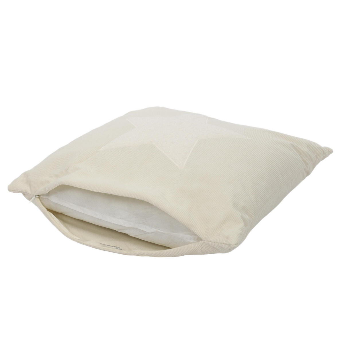 KISSEN Weihnachtsmotiv 45/45 cm - Weiß, Textil (45cm) - Home Styling Collection