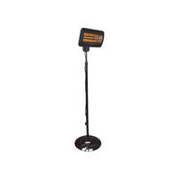 HALOGEN-HEIZUNG auf Standfuß Schwarz outdoortauglich und höhenverstellbar 2000 W - Schwarz, Kunststoff/Metall (51/210/51cm) - Purline