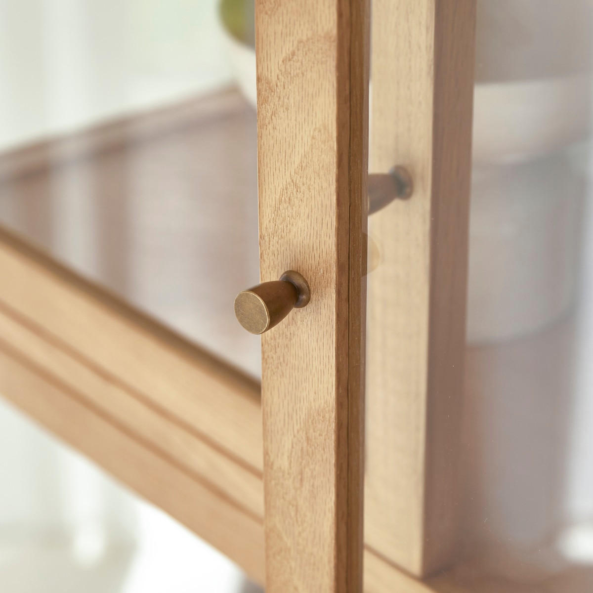 VITRINENSCHRANK Tana Natur aus Eiche - Naturfarben, Holz (110/160/40cm) - Tikamoon