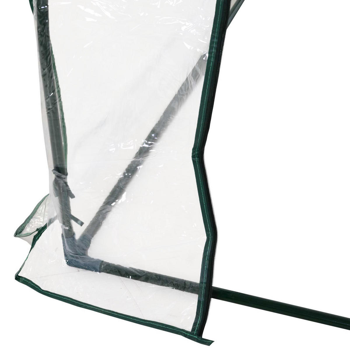 GEWÄCHSHAUS 250/80/100 cm Transparent aus Kunststoff mit Tür - Transparent, Kunststoff (100/80/250cm) - OKMYHOME
