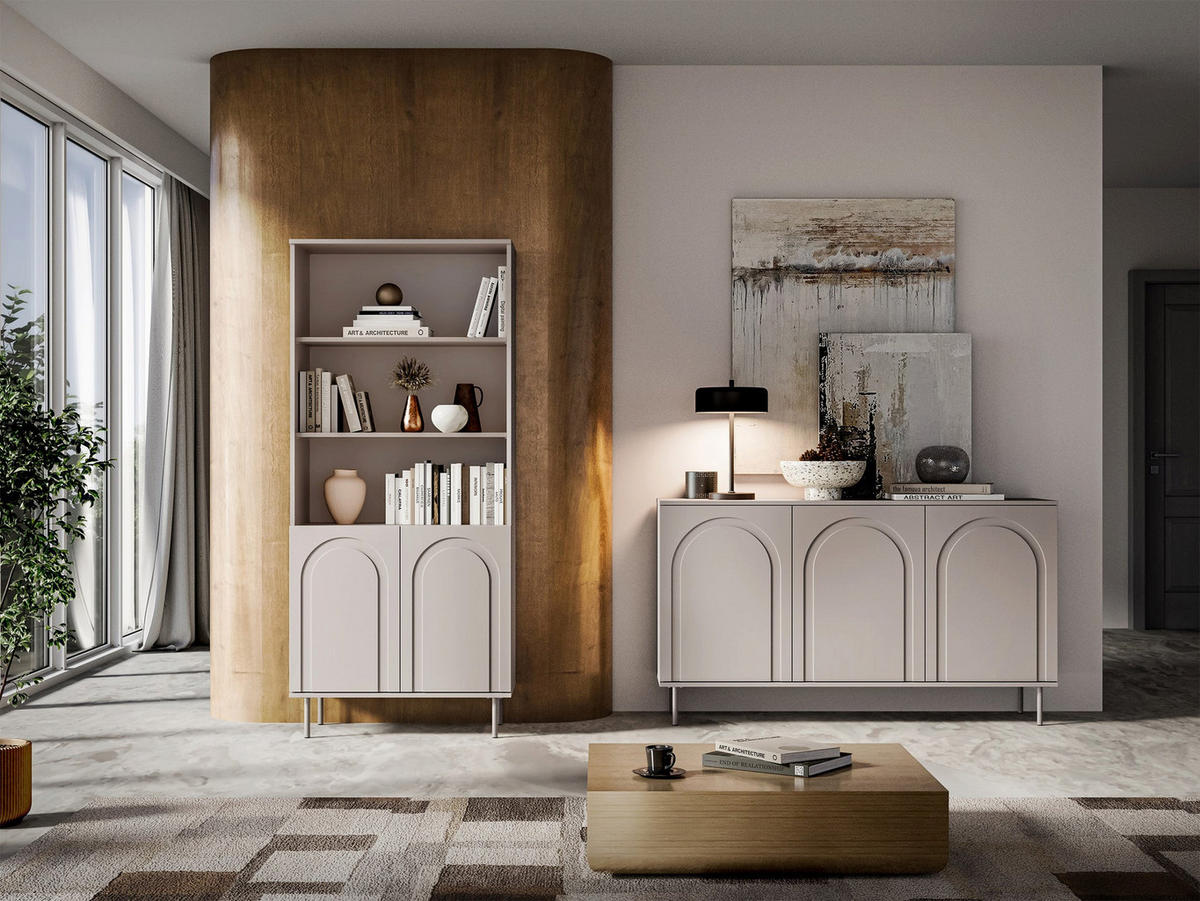 REGAL Orvella Taupe 80 cm - Taupe, Holzwerkstoff (80/180/40cm) - Homebook