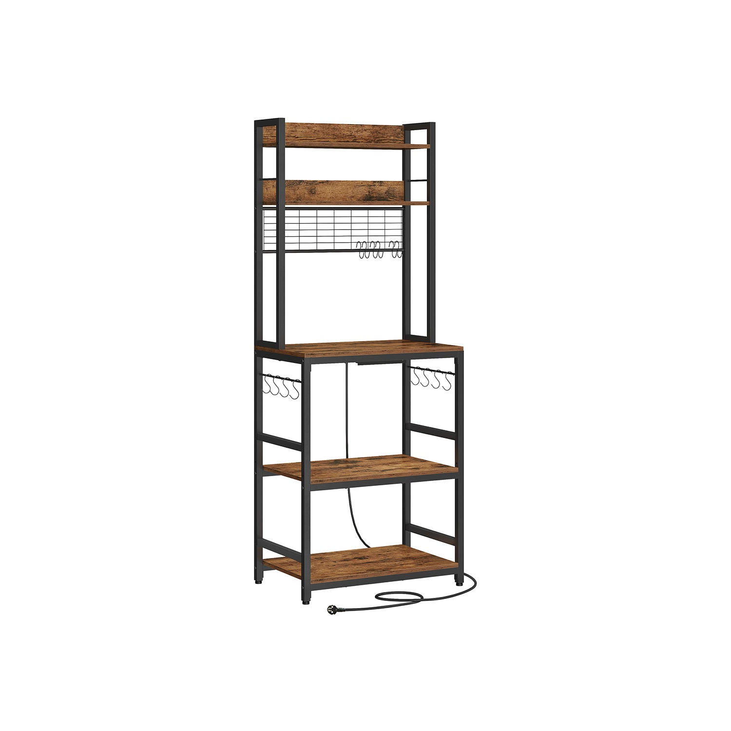 KÜCHENREGAL RIGA - Braun, Metall (60/170/40cm) - Hansiro