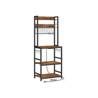 KÜCHENREGAL RIGA - Braun, Metall (60/170/40cm) - Hansiro