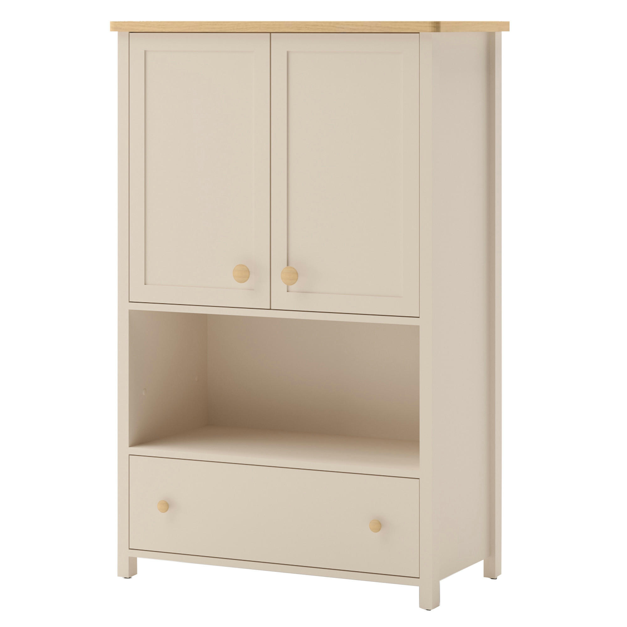 KINDERKOMMODE STORY 11 - Eichefarben/Beige, Holzwerkstoff (85/131/42cm) - Meblini