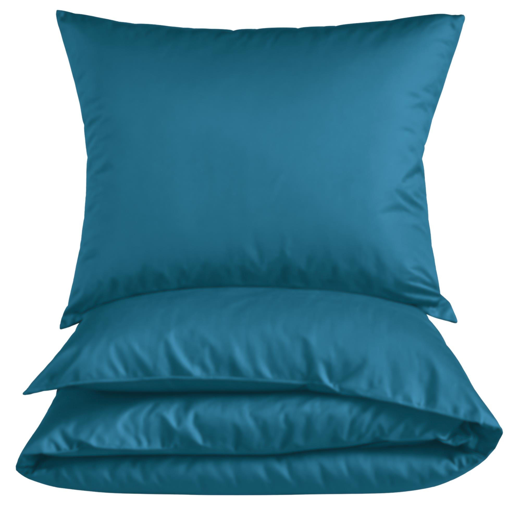 MIKROFASER-BETTWÄSCHE 200x200 cm Petrol - Petrol, Textil (200/200cm) - Carpe Sonno