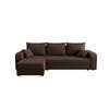 ECKSOFA HEWLET L BIS Cosmic 800 Links mit Schlaffunktion - Braun, Textil (240/140cm) - Bedante