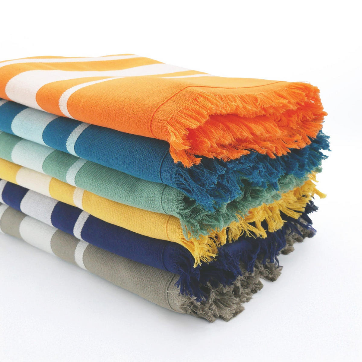 HAMAMTUCH mit Frottee gefüttert Orange 90x170 340g/m² - Karibik Mandarine - Orange, Textil (170/90cm) - LE COMPTOIR DE LA PLAGE