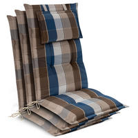 HOCHLEHNER Highlux HL 120x52x7cm Braun-Blau-Kariert (3tlg) - Braun, Textil (52/120cm) - Beautissu 