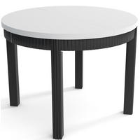 TISCH Weiss KIKI Ausziehbar - Schwarz/Weiß, Holzwerkstoff (65/90/77cm) - Sepro Meble